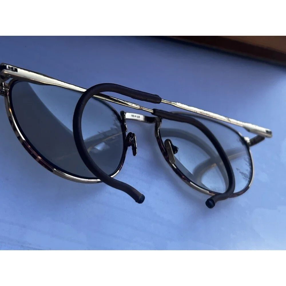 1970s Vintage BerDel Steroflex GEP Gold Eyeglass Frames Italy 55-19 Cable Temple